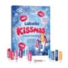 Geöffneter Labello KISSMAS Adventskalender 2026 mit sichtbaren Türchen