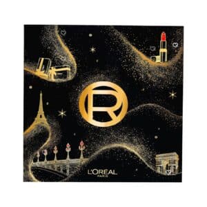 L'Oréal Paris Adventskalender 2026 geschlossen, Maison-L'Oréal-Box in Schwarz und Gold mit Pariser Motiven