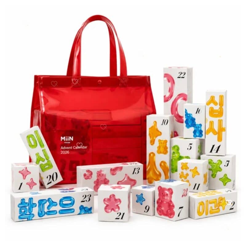 MiiN Cosmetics Adventskalender 2026, alle 24 Boxen mit K-Beauty-Produkten ausgepackt