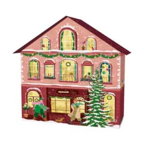 mymuesli Müsli Adventskalender 2026, geschlossenes XXL-Haus im Café-Design