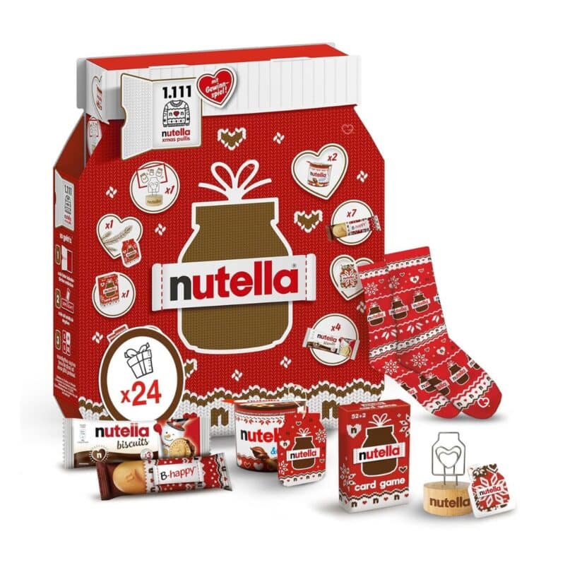 Nutella Adventskalender 2026 Schachtel mit 24 Türchen und allen Produkten