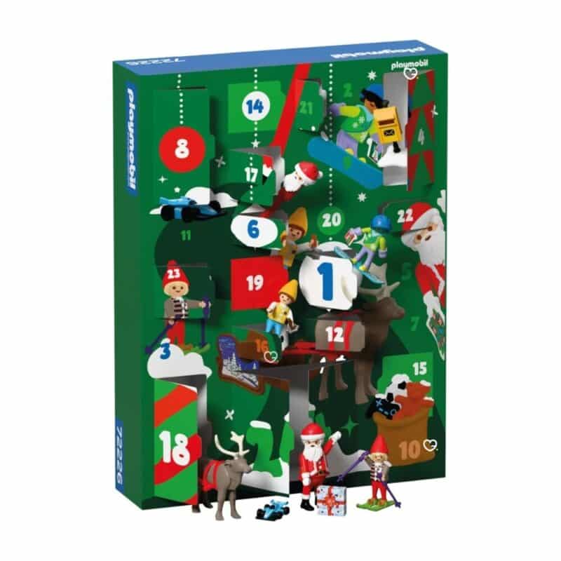 Rückseite des Playmobil Adventskalenders Am Nordpol mit den 24 nummerierten Türchen