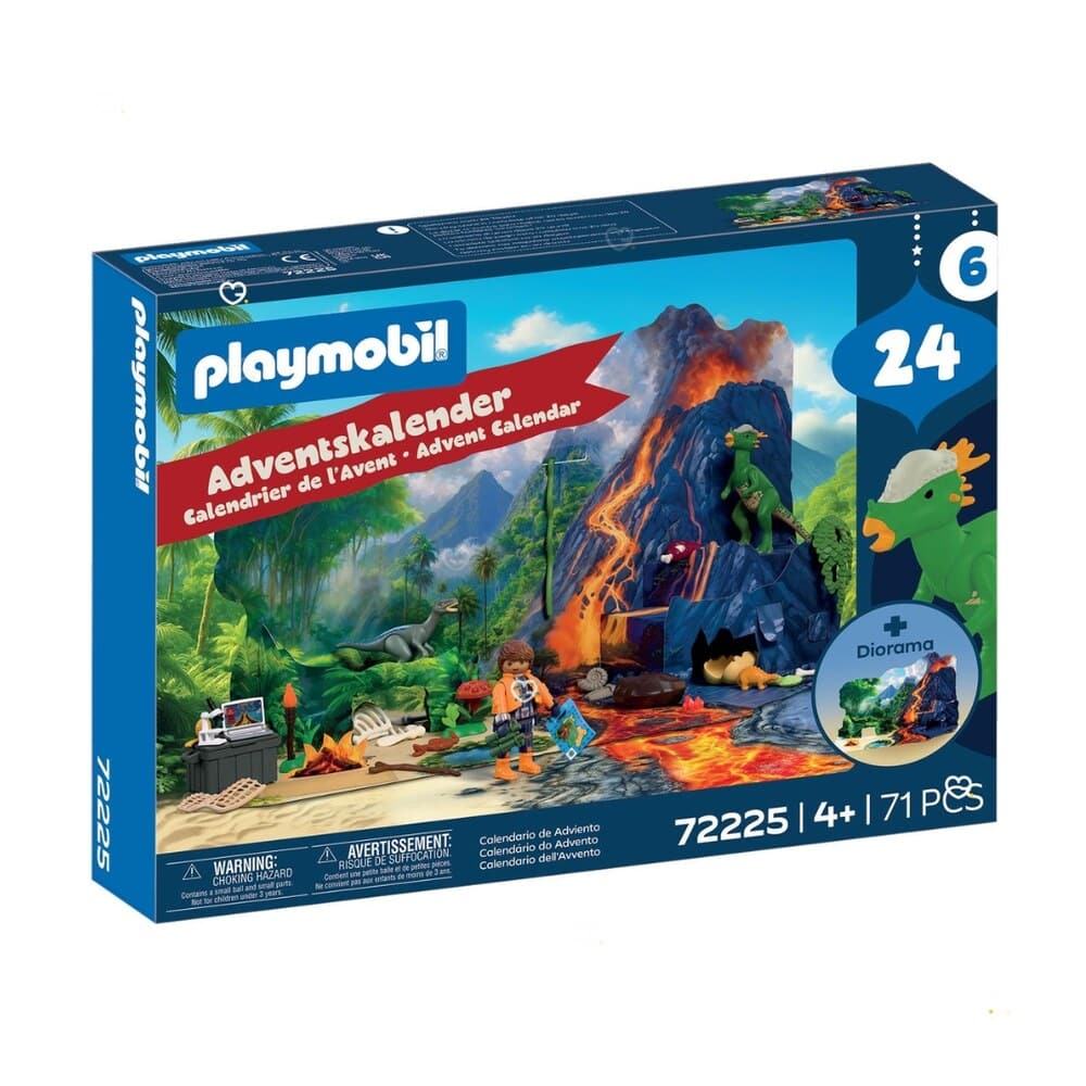 Playmobil Dino-Expedition 72225 Adventskalender 2026, geschlossene Box mit 24 Türchen