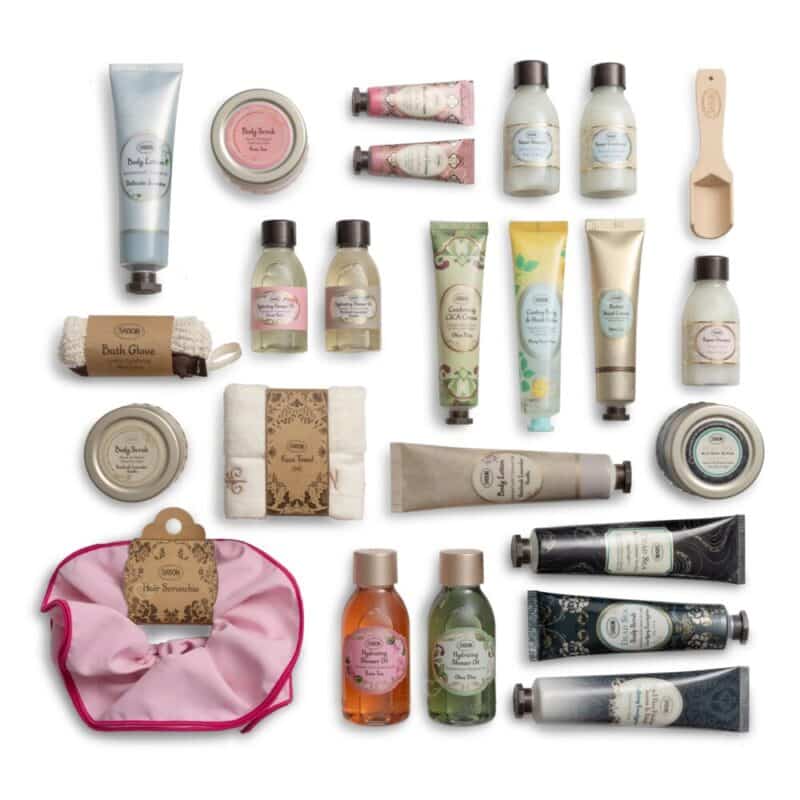 Sabon Adventskalender 2026, alle 24 Pflegeprodukte fuer Koerper Gesicht und Haare
