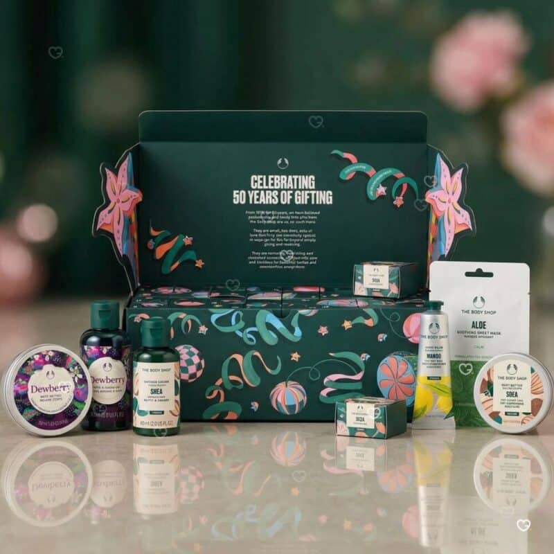 The Body Shop Adventskalender 2026 mit Pflege-Minis, Body Butters und Duschgelen