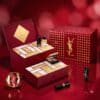 YSL Beauty Adventskalender 2026, geöffnete Schatulle mit zwei Schubladen und 24 Türchen