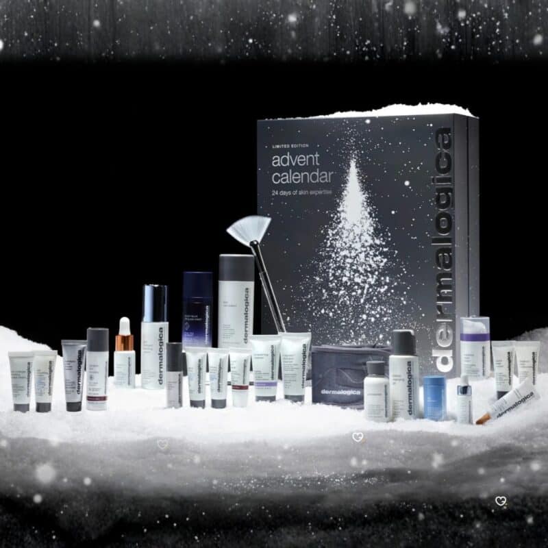 Dermalogica Adventskalender 2026 geöffnet mit 24 Hautpflege-Produkten