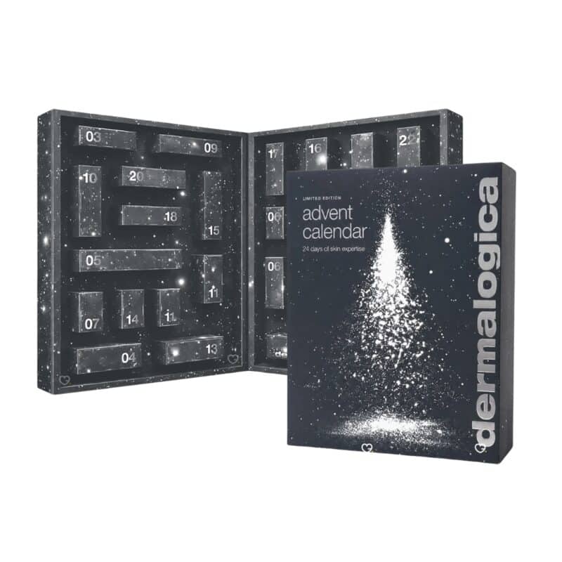 Dermalogica Adventskalender 2026 Daily Microfoliant und Seren, offene und geschlossene Box