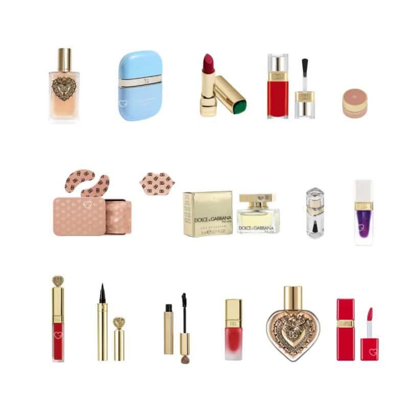 Alle 24 Produkte des Dolce & Gabbana Adventskalenders 2026 einzeln aufgereiht