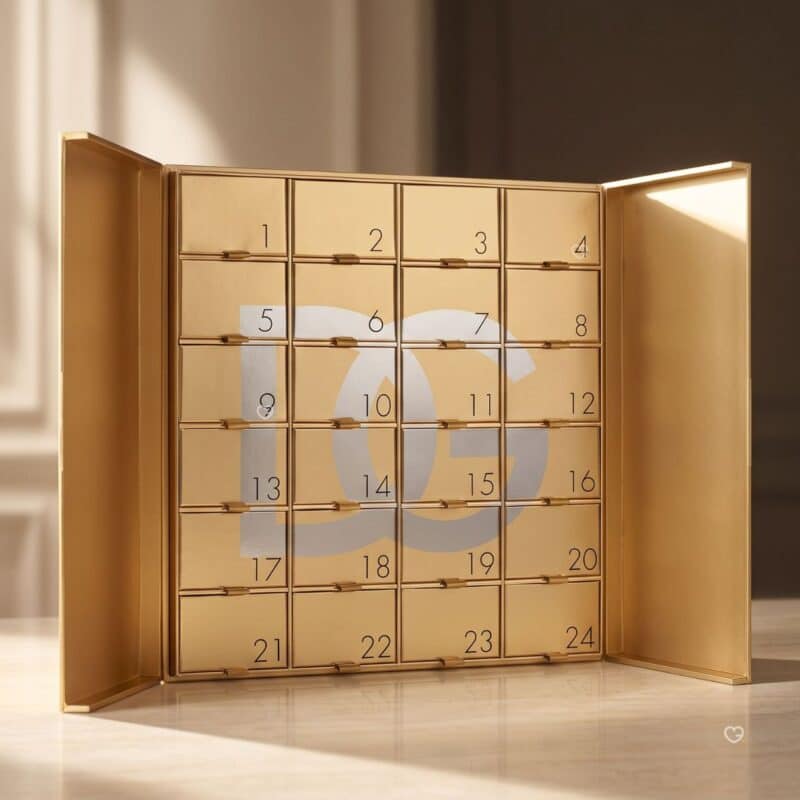 Dolce & Gabbana Duft Adventskalender 2026 geöffnet in Dreiviertelansicht