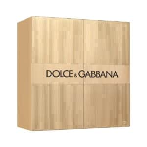 Dolce & Gabbana Adventskalender 2026, geschlossene goldene Schachtel vor weißem Hintergrund