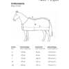 Groessentabelle der ARO EQUI Abschwitzdecke im Horsebrands Adventskalender 2026, Groessen S bis XXL nach Rueckenlaenge