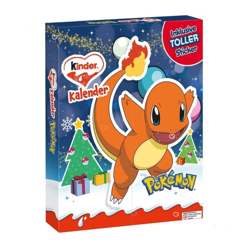 kinder Pokémon Adventskalender 2026 im Glumanda-Design