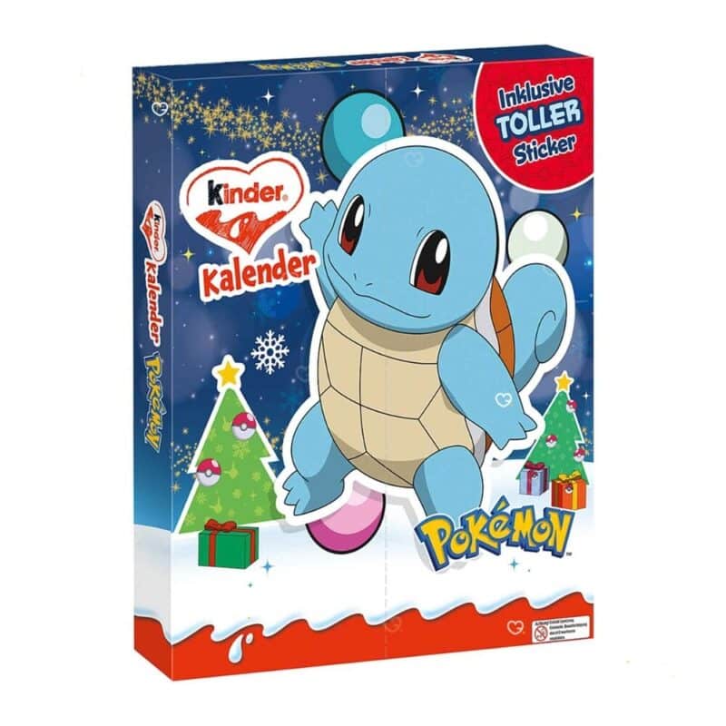 kinder Pokémon Adventskalender 2026 im Schiggy-Design