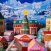 Legami Adventskalender 2026 Dream Peaks, Detailansicht des Weihnachtsdorfs