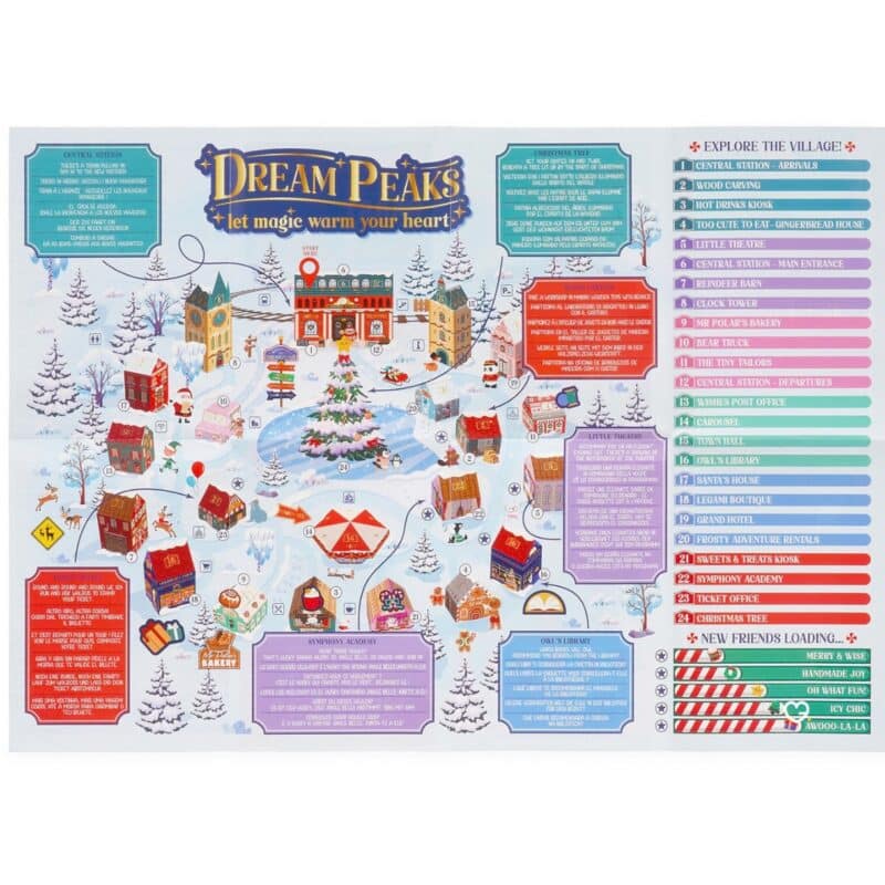Legami Adventskalender 2026 Dream Peaks Dorfkarte mit den 24 Türchen