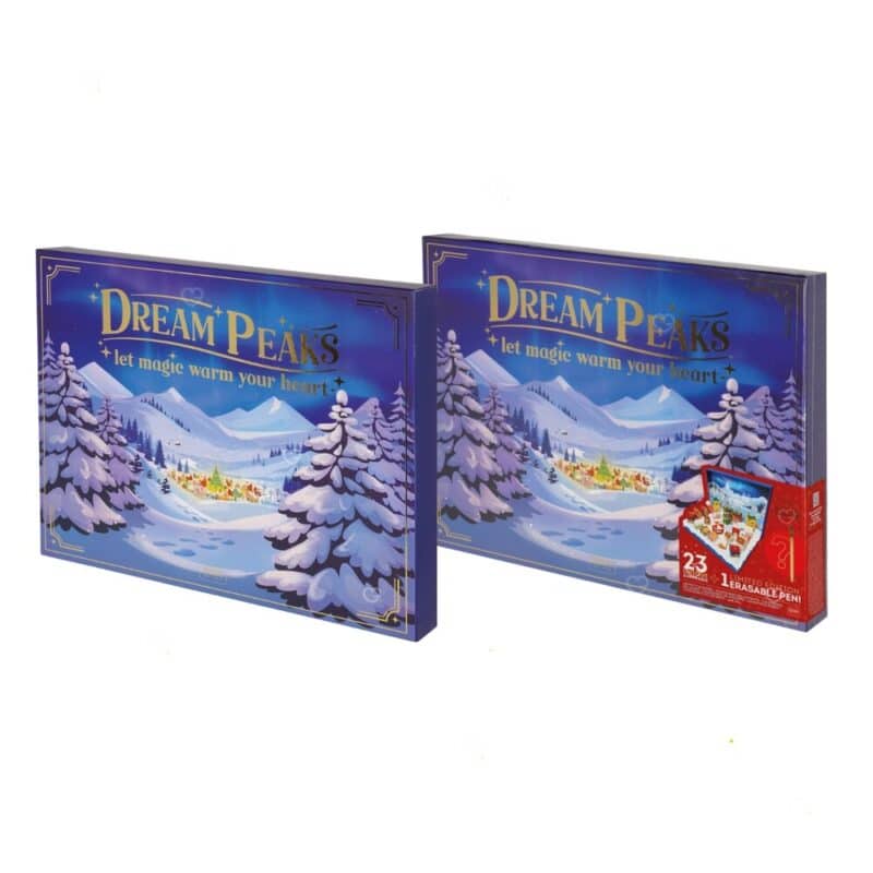 Legami Adventskalender 2026 Dream Peaks geschlossene Verpackung mit 23 Überraschungen plus 1 löschbarem Stift