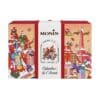Monin Adventskalender 2026, geschlossene Verpackung mit Winterillustration von Jean Aubertin
