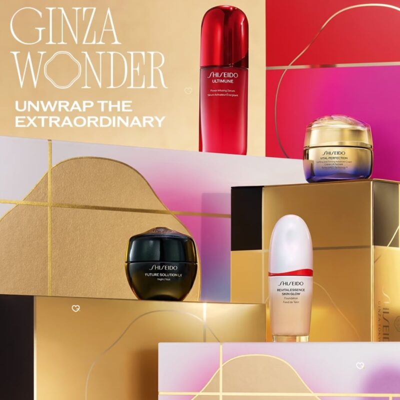 Future Solution LX und Ultimune Serum aus dem Shiseido Premium Adventskalender 2026, Ginza Wonder